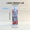 1PC London City Stamp Collage Pattern 750ml Color Plastic Sports Water Bottle Leakproof Flip Straw Lid Suitable for Sports Office Home Use