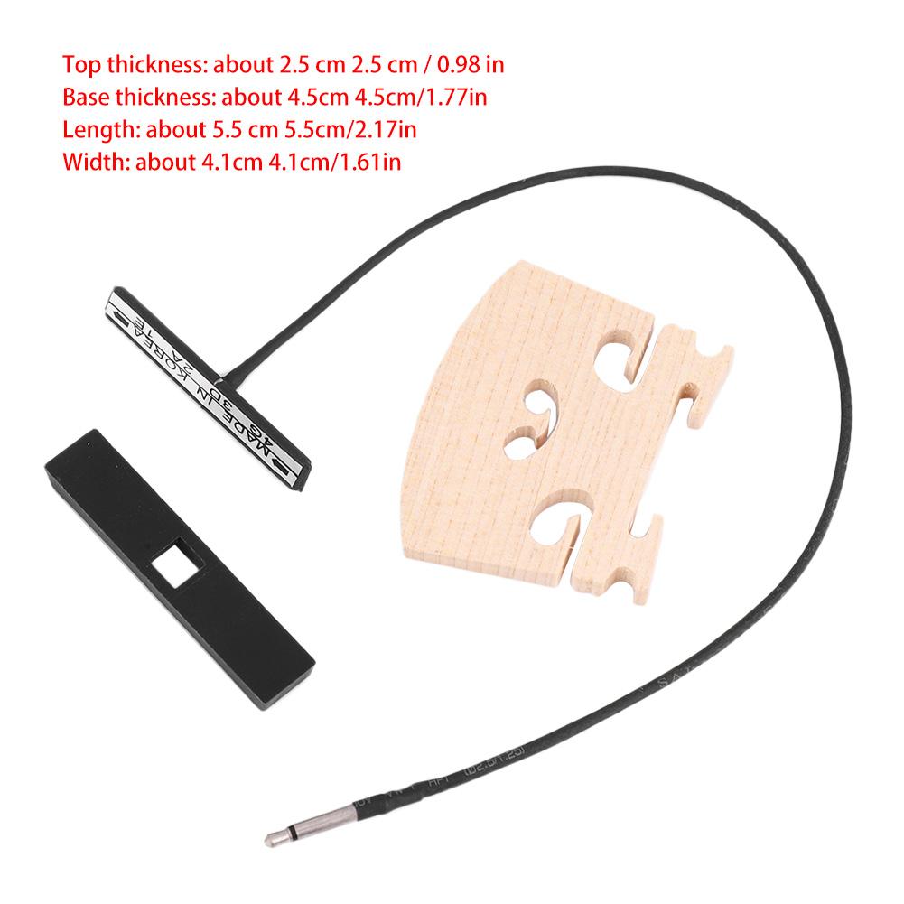 Violin Accessories Set Pickup Bar Support Violin Bridge Kit for 4 4 Violin Instrument Parts