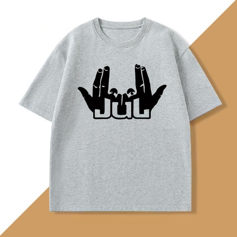 JuL T Shirts for Unisex Women Music Rapper Graphci T Shirts Cotton Vintage Short Sleeve Tshirt Male Tops Streetwear Tees Clothes