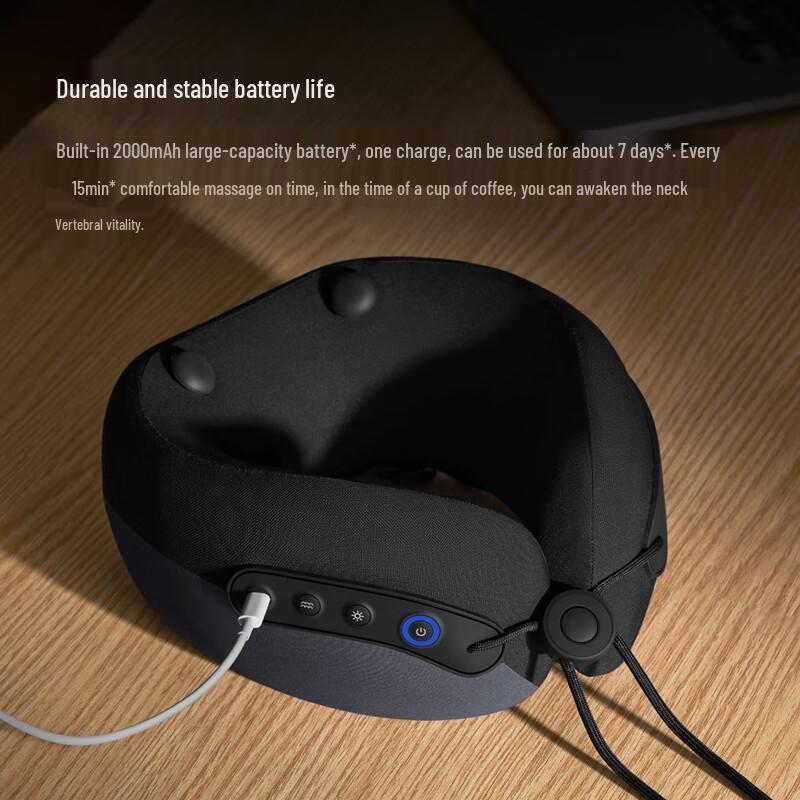 Philips Портативная U-образная подушка-массажер для шеи с подогревом, штепсель CN (адаптер в комплекте)