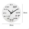Математические настенные часы, акриловое зеркало, прочные круглые, не тикающие, для гостиной, спальни