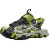 Li Ning Kids Outdoor Synthetic Leather Comfortable Soft Non-Slip Wear-Resistant Low-Top Sandals Kids Sandals Green YKEV030-1
