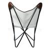 Leather Butterfly Chair, Leather Chair, Living Room Garden Portable Foldable Relaxing Chair, Home Decor Gift, Leather Chair