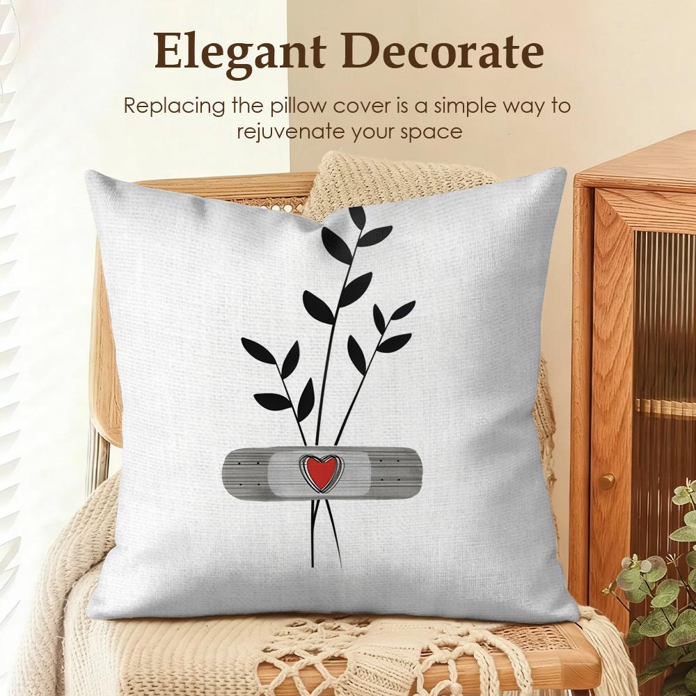 Black White Fashion Ins Sexy Cushion Cover Natural Linen Organic Fabric DoubleSided Printing Sofa Home Decor Gift Pillow Case