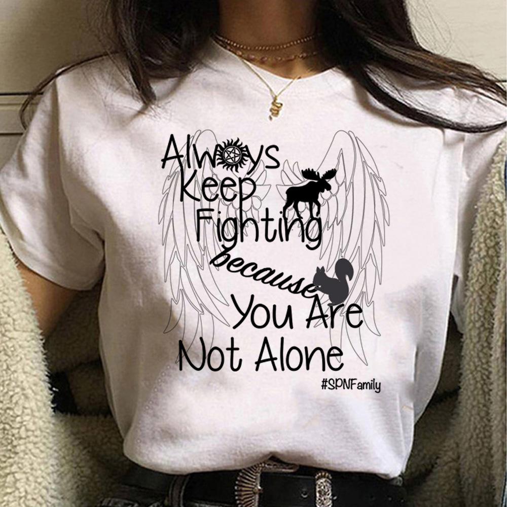 Supernatural tshirt women manga Tee girl 2000s clothing