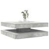 VidaXL 360-degree Rotating Coffee Table Concrete Grey 90x90x34.5 Cm, Side Table, Living Room Table, Modern Coffee Table, 3321354