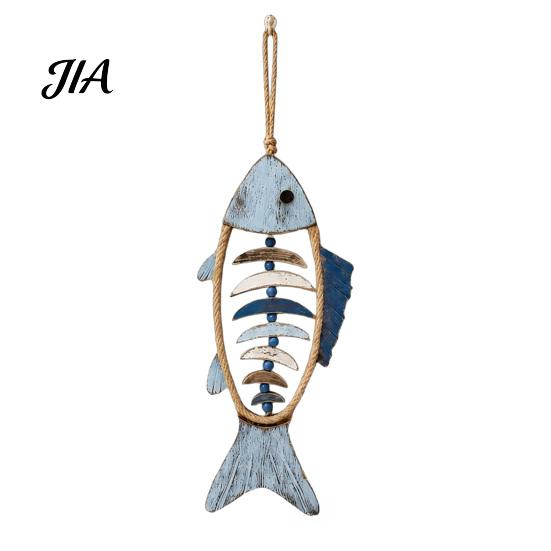 Minimalist Fashionable Home Embellishment Wooden Fish Wall Hanging Pendant With/Without LED Light, Nautical Decor, Coastal Theme Fishbone Corrosion