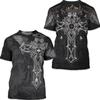 Мужская оверсайз винтажная футболка с 3D-графикой Affliction Archaic Colisson
