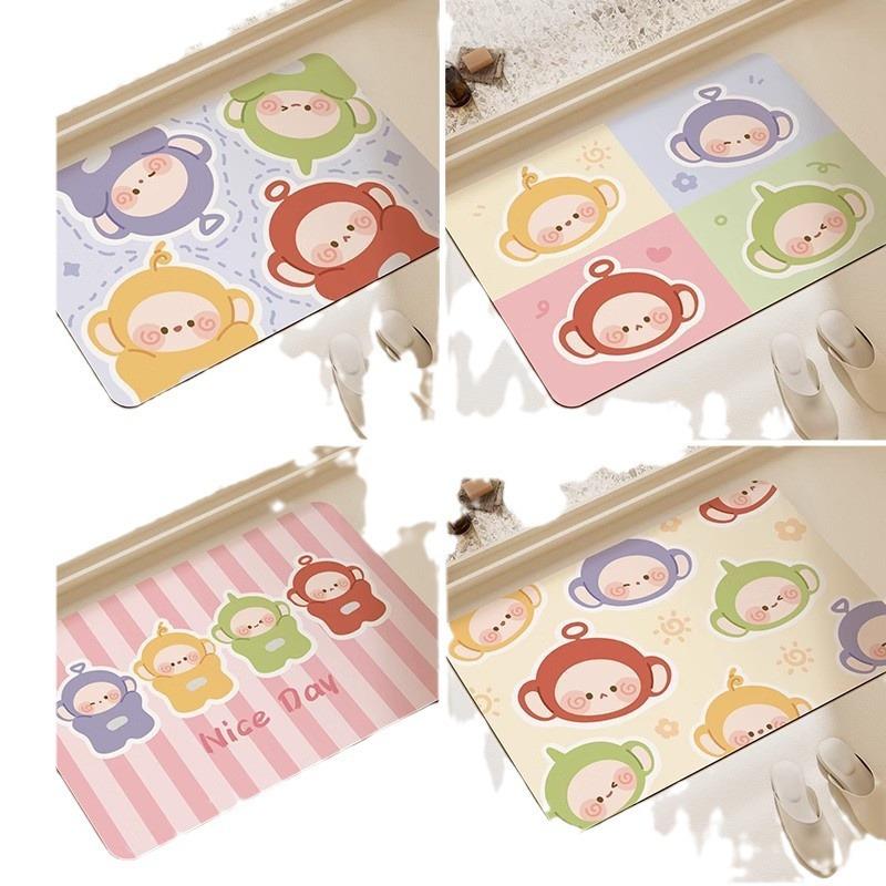 Cute Cartoon Diatom Mud Restroom Mat Moisture Moisture-wicking Dirt Resistance Foot Mat Take Care Bathroom Strong Moisture-wicking Foot Mat Door