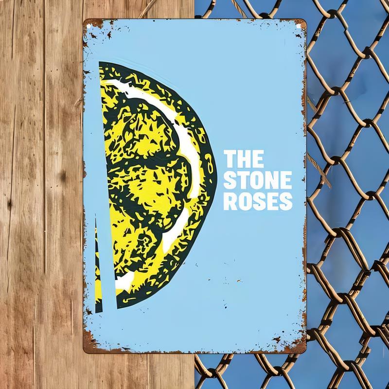 Tin Sign The Stone Roses Vintage Poster Metal Wall Art Decor Retro Rock Band Music Cafe Bar Pub Garage Bedroom Artwork Rusty D