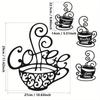 4pcs Coffee Metal Signs – Black Silhouette Hanging Plaques for Dining Room Elegant Wall Decoration & Metal Wall Hanging