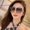 Square Sunglasses Women'S Xiaoxiangfeng Light Luxury Sunglasses Uv-Proof Large-Frame Glasses