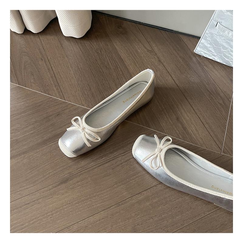 Туфли с квадратным носком Туфли на плоской подошве с мягкой подошвой