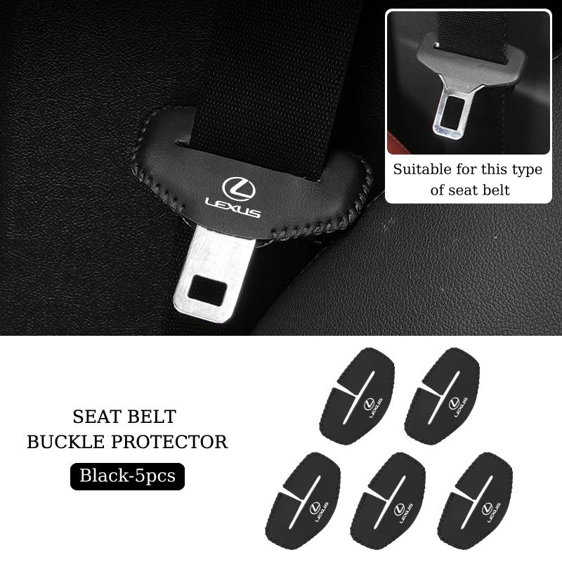 Car Seat Belt Buckle Protector Cover Anti-Scratch Mat Accessories For Lexus IS250 IS200 CT200h GS300 LS430 RX450h LX570 IS300