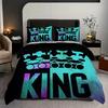 King'S Crown Pattern 3D Printed Bedding Cover Black Color Style Duvet Cover For Teens Adults Polyester Quilt Cover Pillowcase