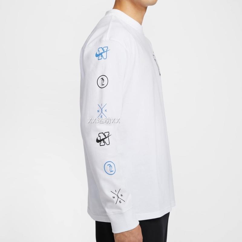 Nike T Shirts Men's White 100 Crew Neck Moderate HJ3306-100