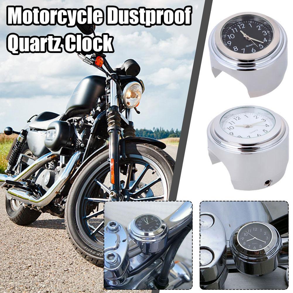 Universal Motorcycle Handlebar Watch Bike Hand Grip Bar Mount Dial Clock Waterproof For Scooter Bicycle Motor Atv S7i3