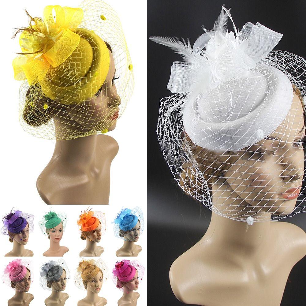 Перья Головной убор невесты Фата Цилиндр Головной убор Досуг Перья Аксессуар для волос Женский