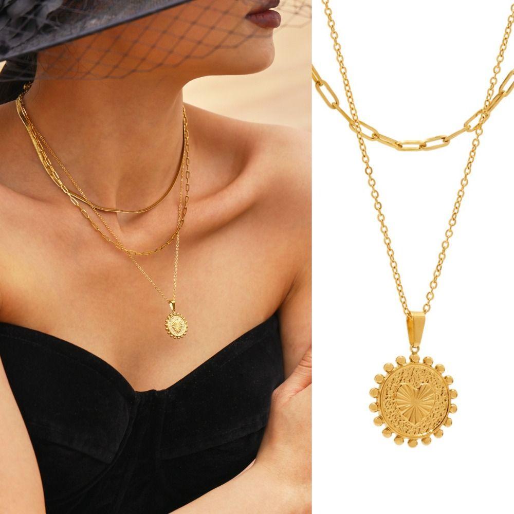 Ожерелье-чокер с позолоченной подвеской в виде сердца-солнца, модное женское украшение для свадьбы
