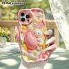 Phone case: 2D flat design, suitable for iPhone 18 17 16 15 14 13 Pro protective case, featuring a cute heart-hugging bunny, perfect Christmas and Hal