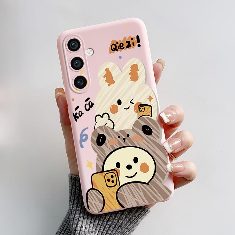 Чехол для Samsung Galaxy S23 FE S23 Plus Милый Кролик Панда Расписной Мягкий Силиконовый Чехол для Телефона Для Samsung S23 Ultra S 23 S23+ Корпус