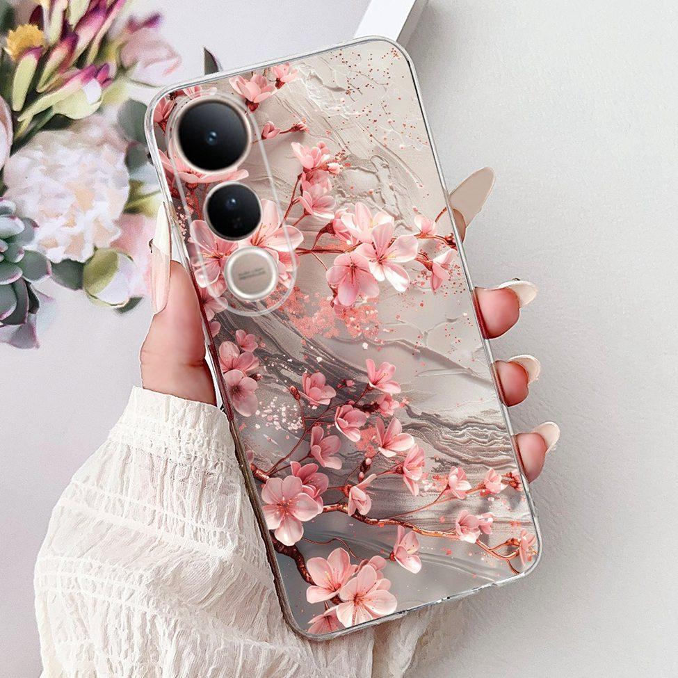 For Vivo V50 Lite 5G Case Cover Cute Cat Luxury Fashion Flowers Funny Cool Painted Back Cover For Vivo V50Lite 5G Phone Case