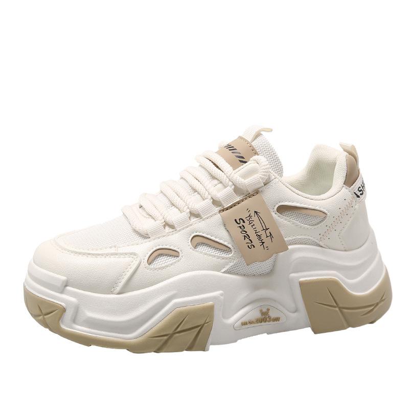 Весенние новые износостойкие кроссовки с толстой подошвой, универсальная повседневная женская обувь