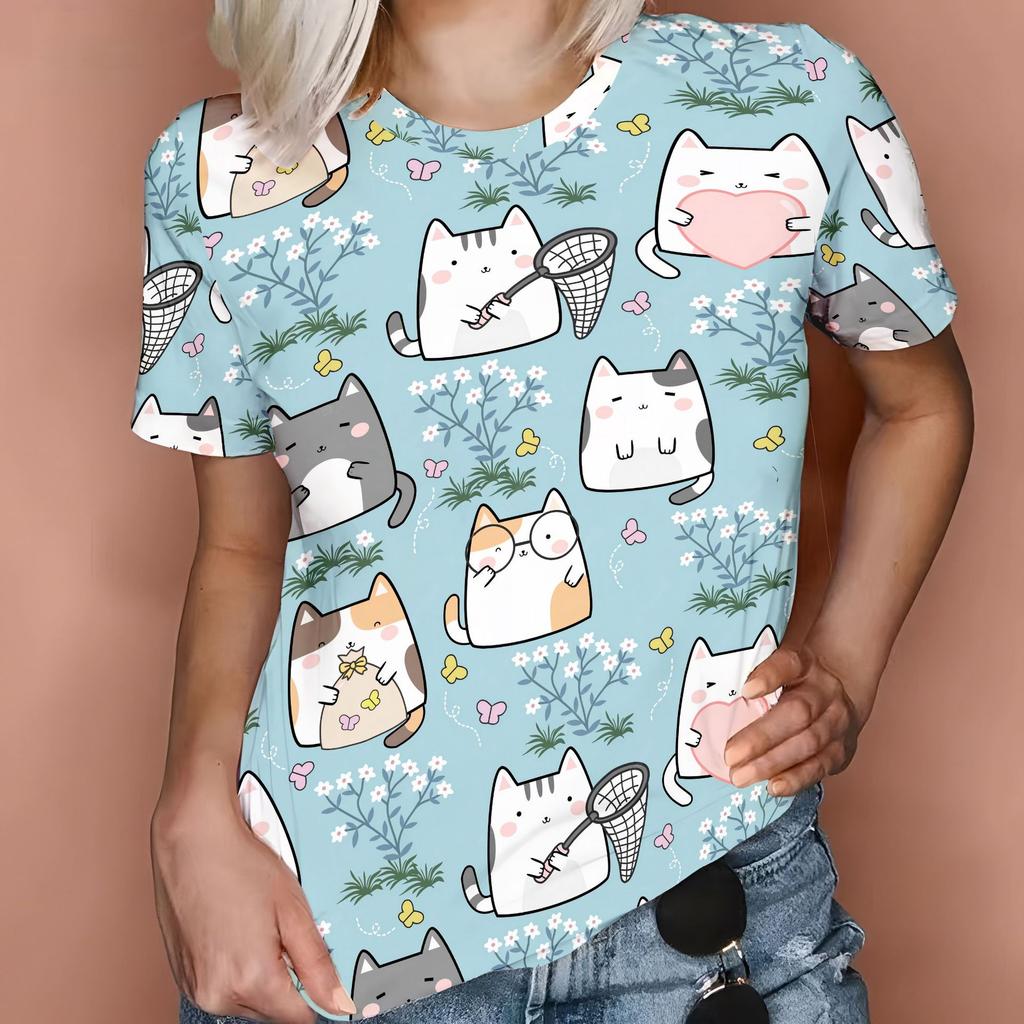 Футболка размера XL-7XL с принтом в виде животных, женская футболка с коротким рукавом, футболки больших размеров для мужчин