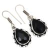 Черный Спинальный Драгоценный Камень Ручной Работы Подарок Для Нее Серебряные Ювелирные Изделия Серьги 1,5''