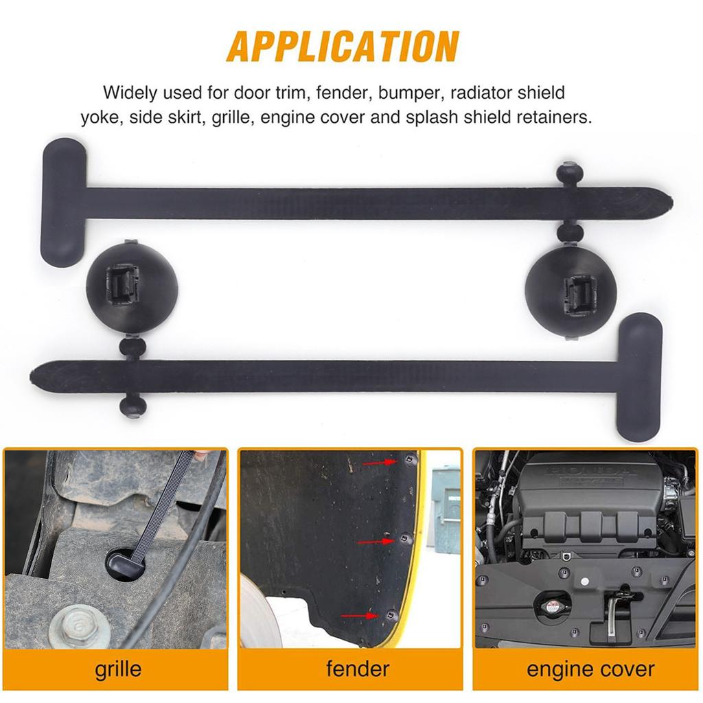 Universal Nylon Cable Tie Buckle Auto Fastener Screw Replacement Clip Car Fender Trunk Engine Guard Panel Wire Management Secure