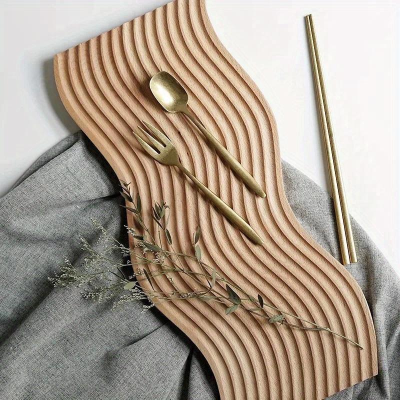 Разделочная доска из бука в скандинавском стиле, поднос для хлеба, десерта, нескользящая разделочная доска, органайзер для хранения, кухонный домашний инструмент для тортов