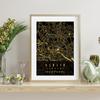 Черный, золотой, Германия, Берлин, карта города, плакаты и принты, настенная живопись на холсте, украшение, настенные панно для гостиной, домашний декор