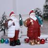 Рождественская фигурка Санта-Клауса, миниатюрное полимерное украшение Санты с мешком подарков для праздничного домашнего настольного декора
