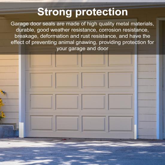 Yousheng 4 шт. Защитные уплотнители для гаражных ворот, металлические защитные щиты для защиты от непогоды, барьер для подметания дверей с клейкой лентой для внутреннего и наружного использования, для домашнего гаража