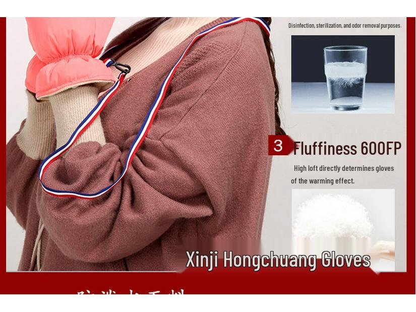 Мужские и женские ветрозащитные зимние велосипедные перчатки - Толстые, теплые хлопковые варежки