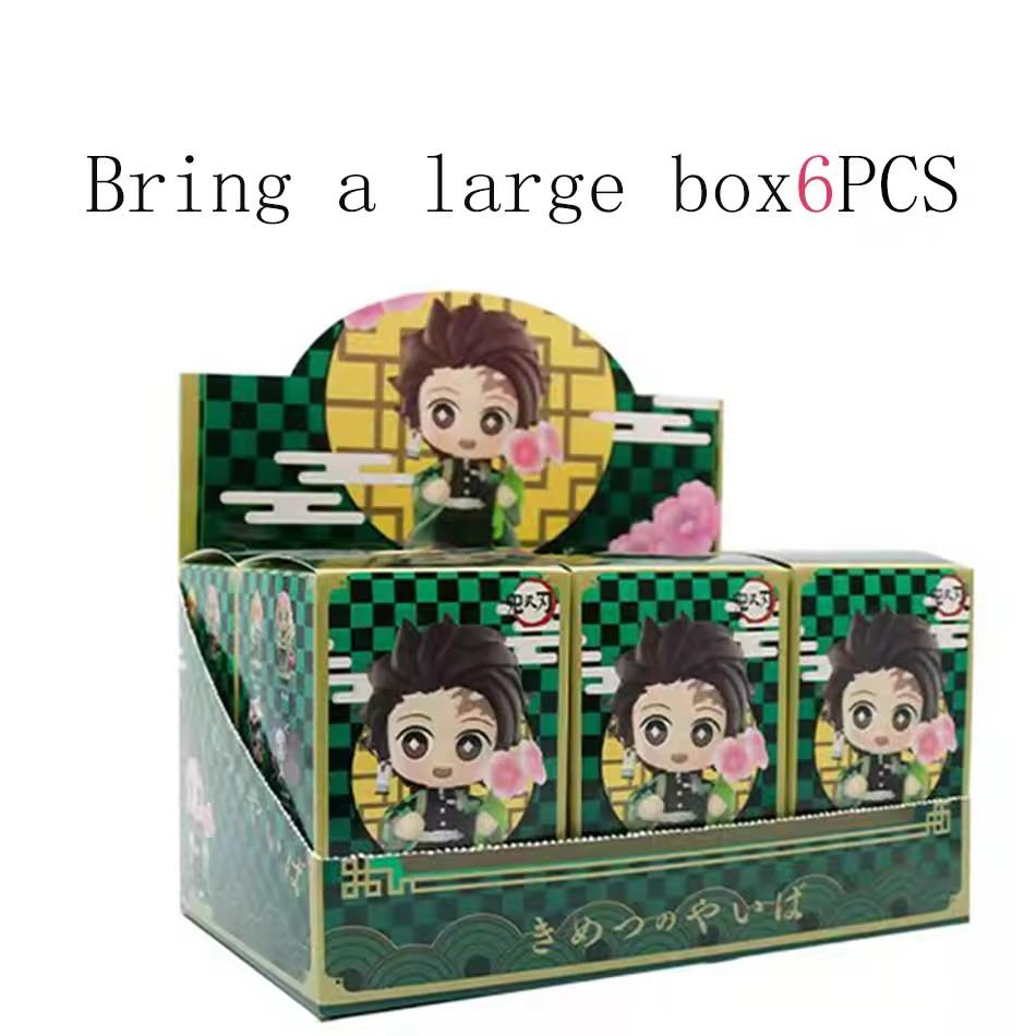 НОВЫЕ фигурки Q Posket Клинок, рассекающий демонов Мини-фигурки Наборы по 5 шт. 10 шт. 12 шт. 15 шт. Kimetsu No Yaiba Маленькие ПВХ куклы Коробка для рабочего стола