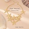 Punk Big Starfish Star Pendant Metal Stud Earrings Fashion Choker Necklace  for Women Gift
