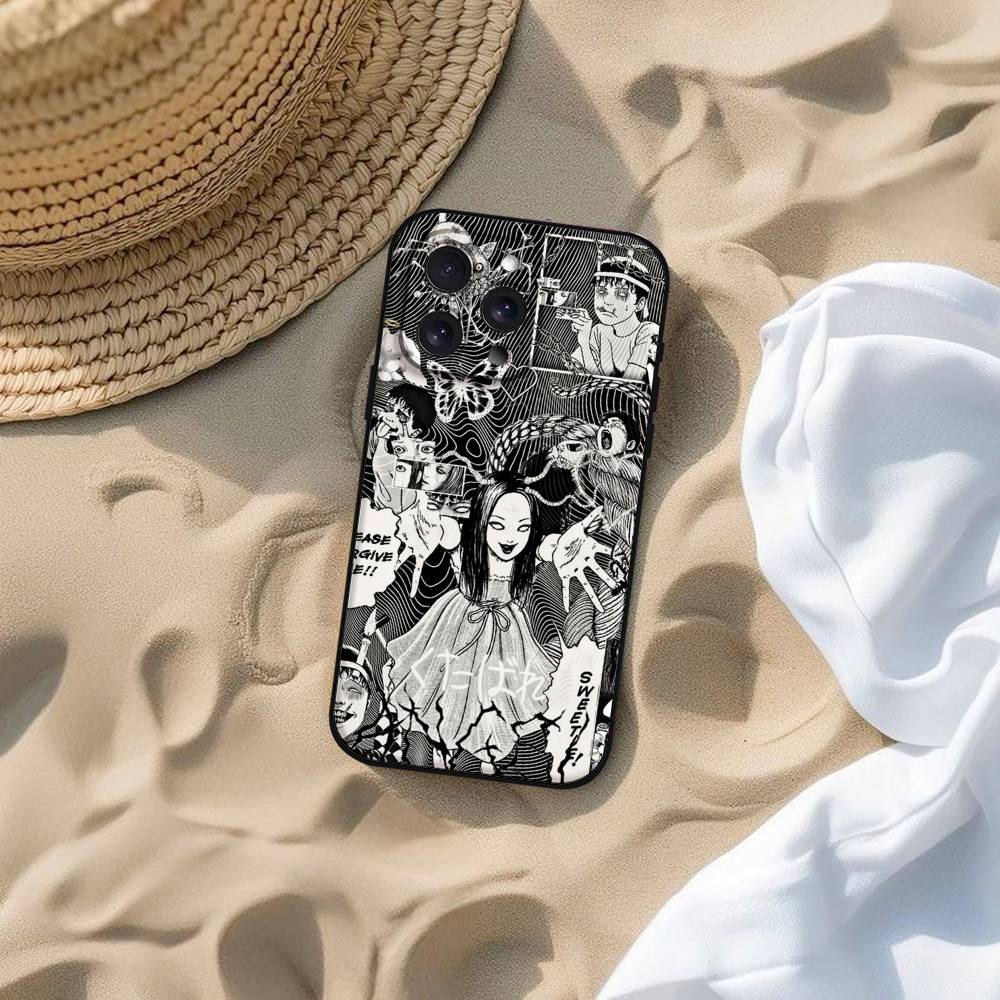 Аниме Джунджи Ито Ужасы Хоррор Чехол для Телефона Для IPhone 17 16 15 14 13 12 11 PRO MAX PLUS Mini ТПУ Мягкий Приятный для Кожи Чехол