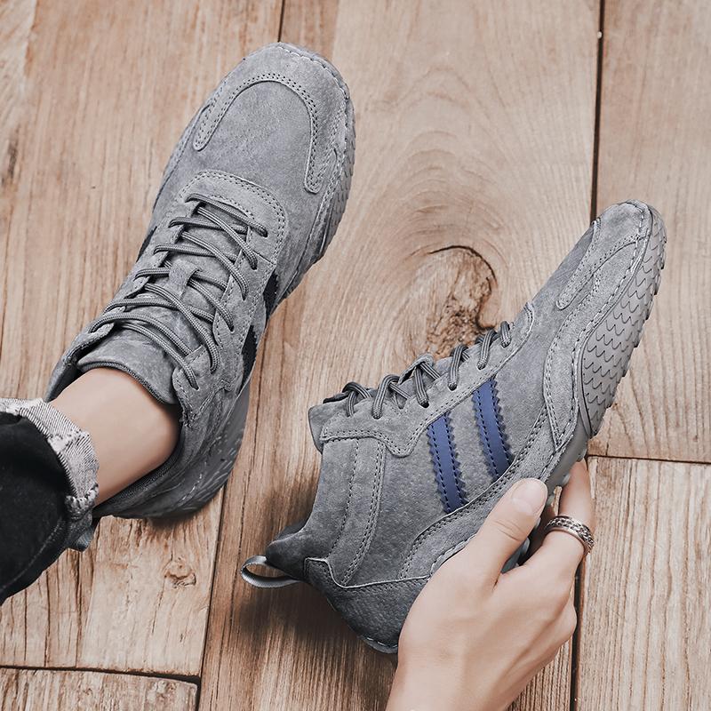 Мужская обувь, зимние мужские ботинки в британском стиле, теплые зимние ботинки, мужская повседневная обувь для работы на открытом воздухе, резиновые модные ботинки до щиколотки