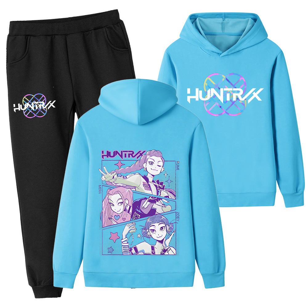 PB1206-2 Детский Kpop Худи с длинными рукавами и двусторонним принтом, брюки, комплекты одежды для мальчиков и девочек