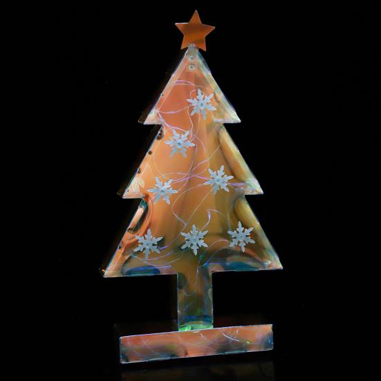 Украшение на рождественскую елку Призма Праздничная елка Освещенная декоративная фигурка Красочные светодиодные огни Праздничная атмосфера Ночной светильник Рождественский подарок для семьи и друзей