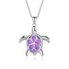 Bohemia Cute Turtle Pendant Necklace For Women Inlay Blue Imitation Opal Necklace Wedding Party Jewelry Christmas Gifts For Her