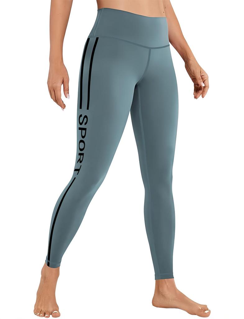 Женские однотонные брюки с высокой талией для йоги и фитнеса