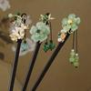Ebony Flower Hairpin - Hanfu Style Tassel Accessory