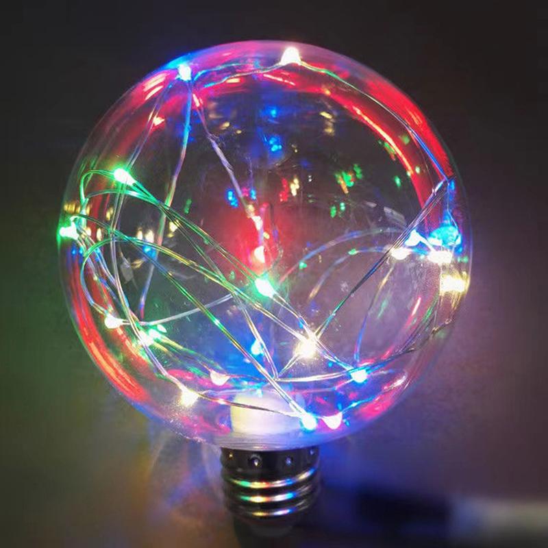 Светодиодная гирлянда Эдисона E27 220 В цветная RGB-лампа с медным проводом