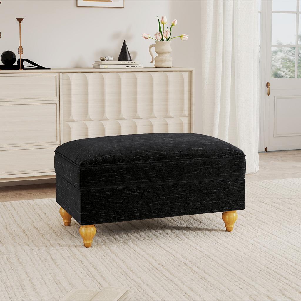 Windsor Stool Chenille - Black
