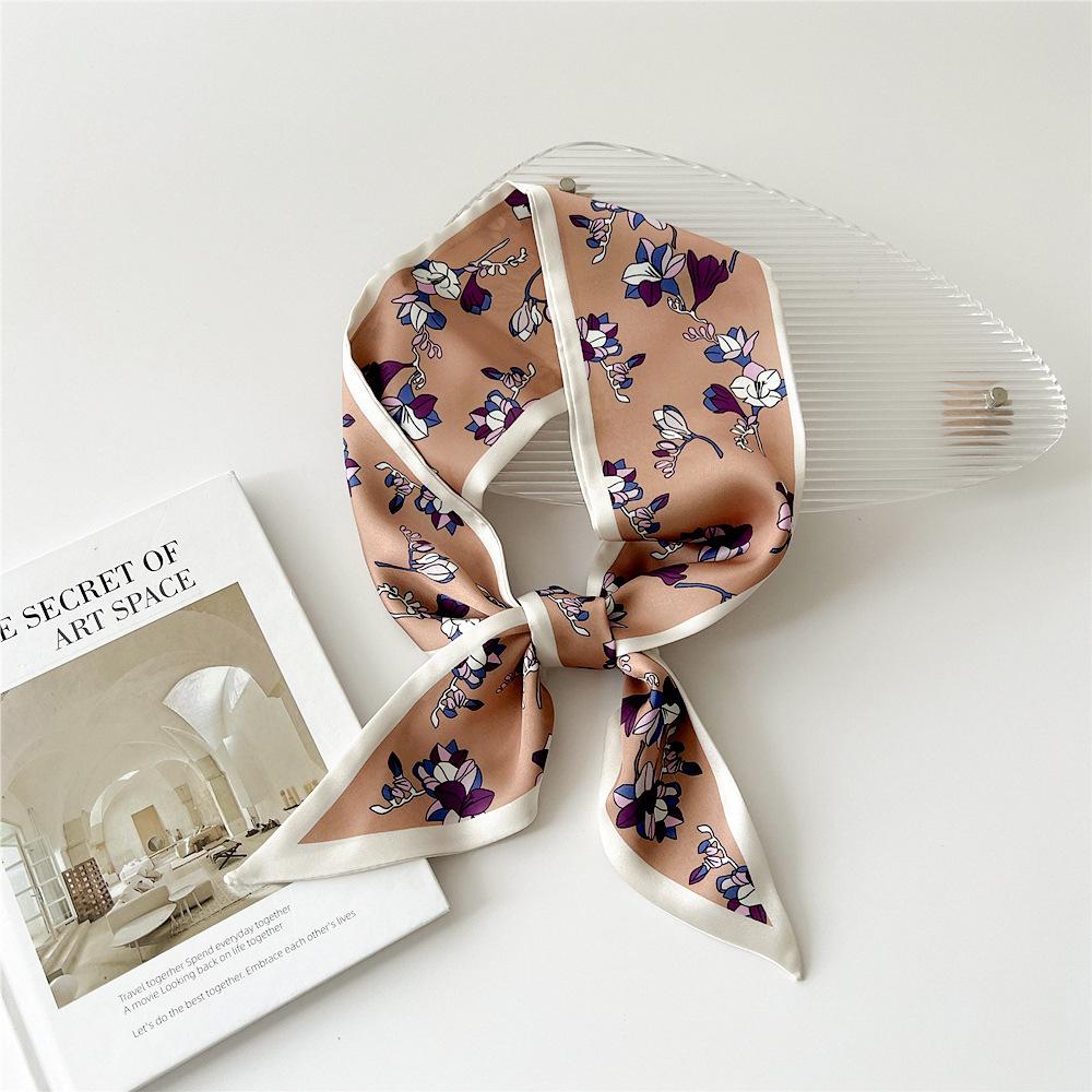 Новые шарфы Шелковые шарфы Женские весенние и осенние длинные декоративные профессиональные шарфы Летние тонкие стили в сочетании с рубашками Стильные