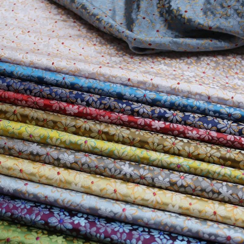 100x75cm Chinese Jacquard Brocade Fabric Silky Satin Fabric For Diy Cheongsam Women Dress Damask Costume Hanfu Dress New