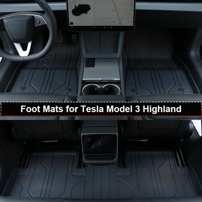 Новые коврики Model 3 для Tesla Model 3 Highland 2024, подставка для ног с ковром, коврик для багажника TPE, передние и задние защитные аксессуары для автомобиля