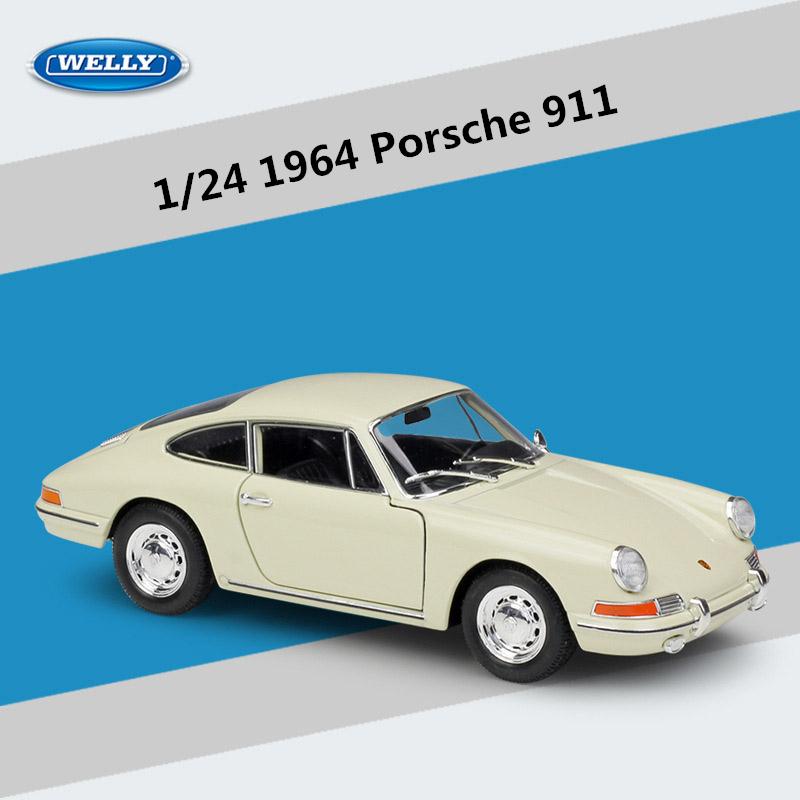 WELLY 1/24 1964 Porsche 911 Сплав Классический Спортивный Автомобиль Модель Литые Металлические Транспортные Средства Модель Автомобиля Симуляция Коллекция Детская Игрушка Подарок